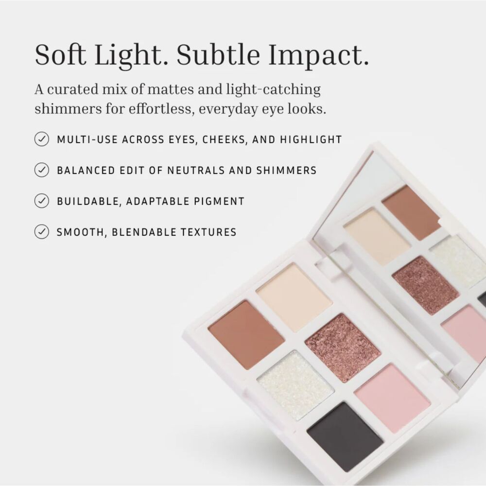 NIB Lithe Astral 6-Pan Eyeshadow Palette, Neutral Shimmer Metallic - Picture 3 of 9